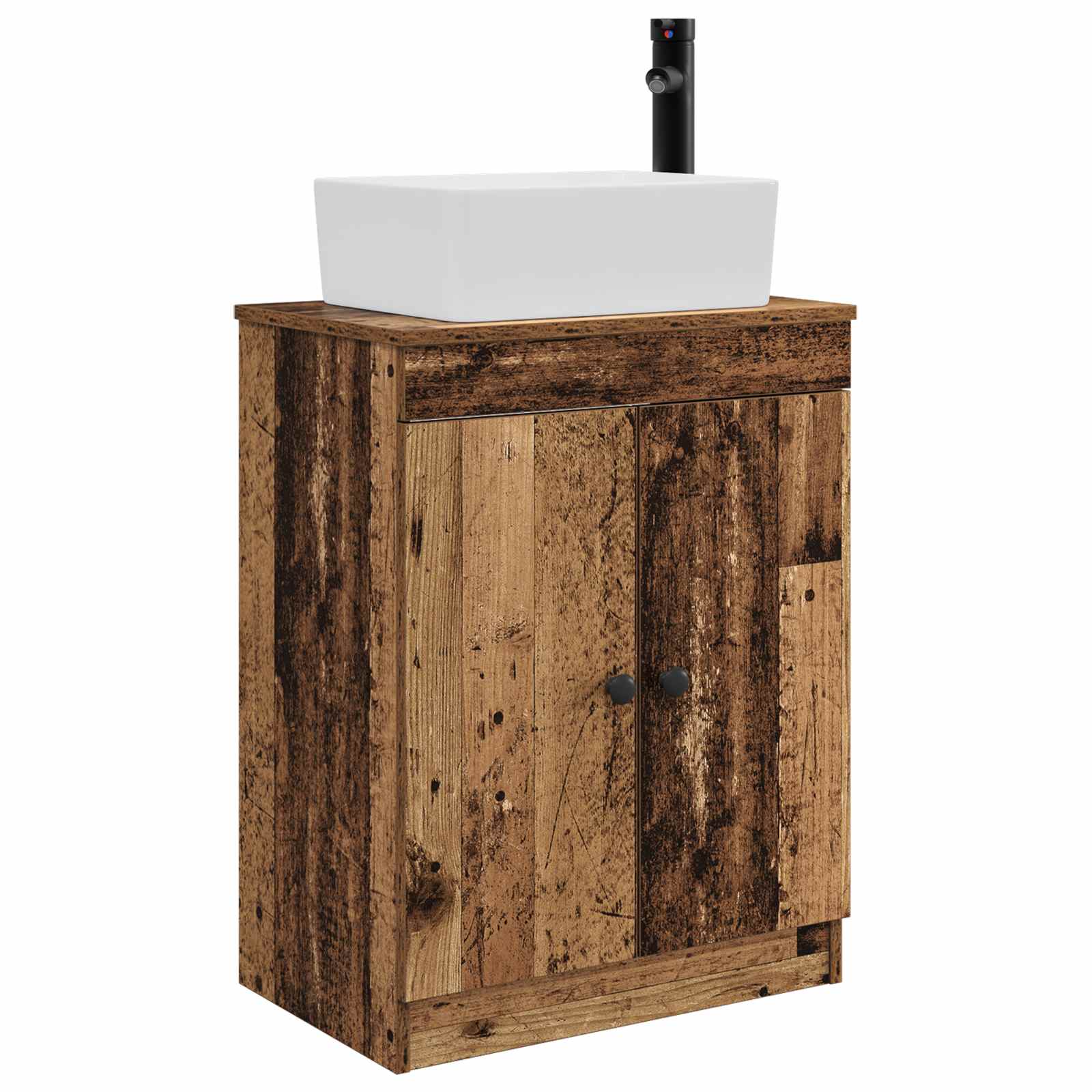 Gabinete de banheiro com pia madeira antiga 54 x 35 x 83 cm