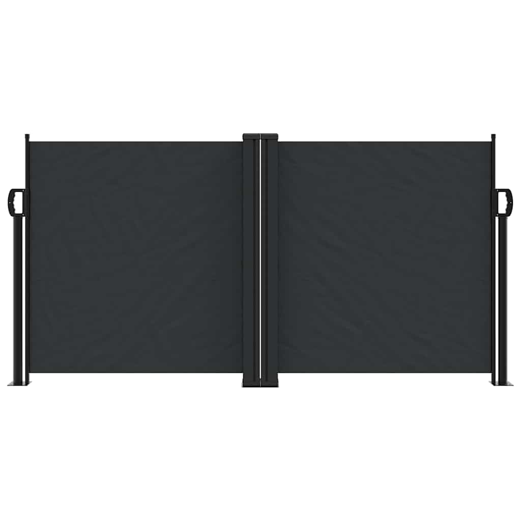Toldo lateral retrátil 120x1200 cm preto