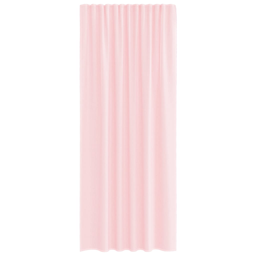 Cortinas de voile com bolsos para varão 2 pcs rosa-claro