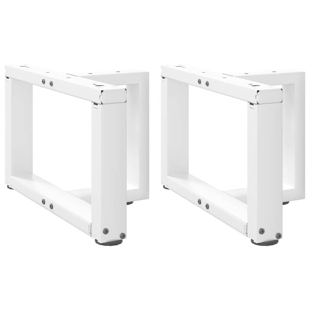 Pés para mesa de centro em forma de t, 2 peças, branco, 50x25x(30-31) cm, aço