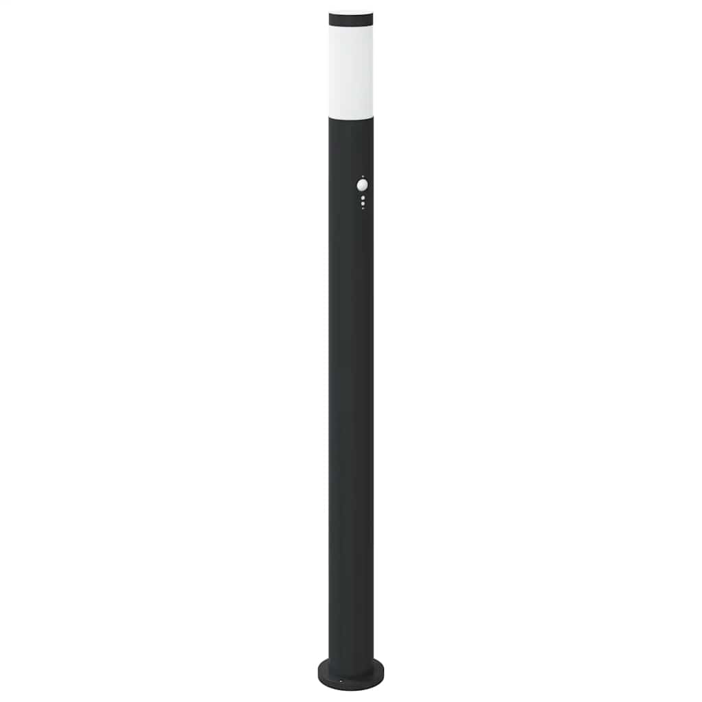 Luminárias de balizamento com sensor, 3 unidades, 110 cm, aço inoxidável, IP44
