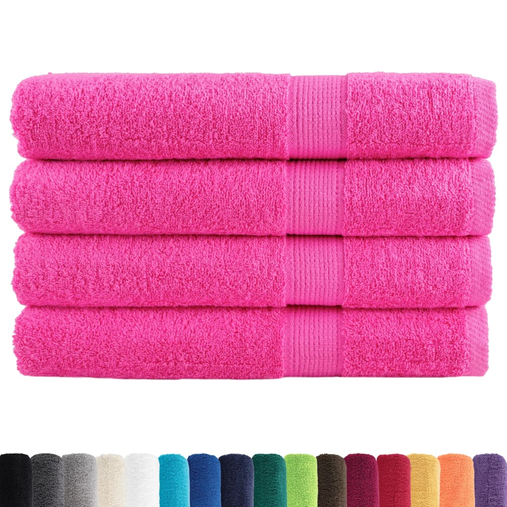 Toalhas premium solund 4 pcs 100x200 cm 600 gsm rosa