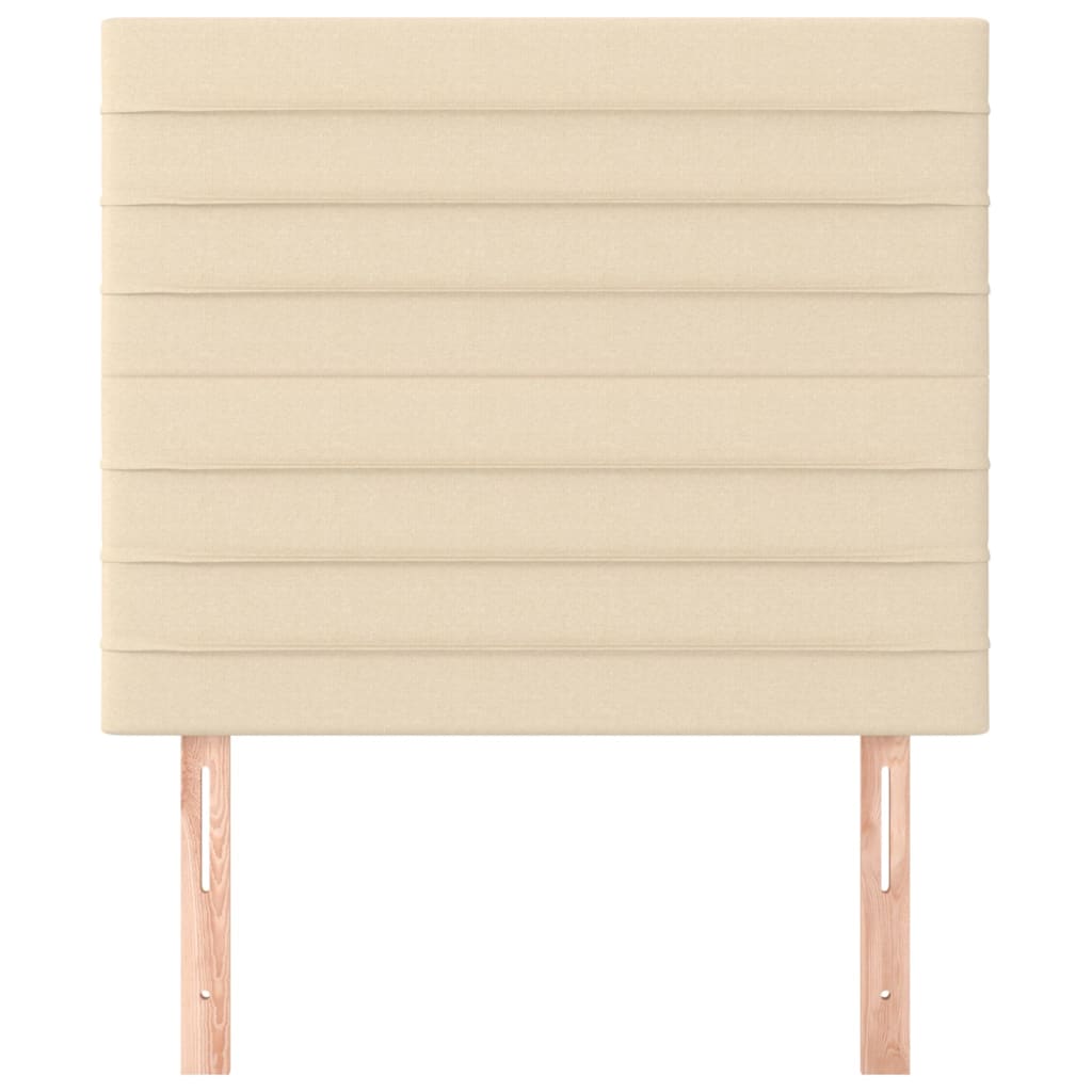 Cabeceira creme 90x5x118/128 cm tecido