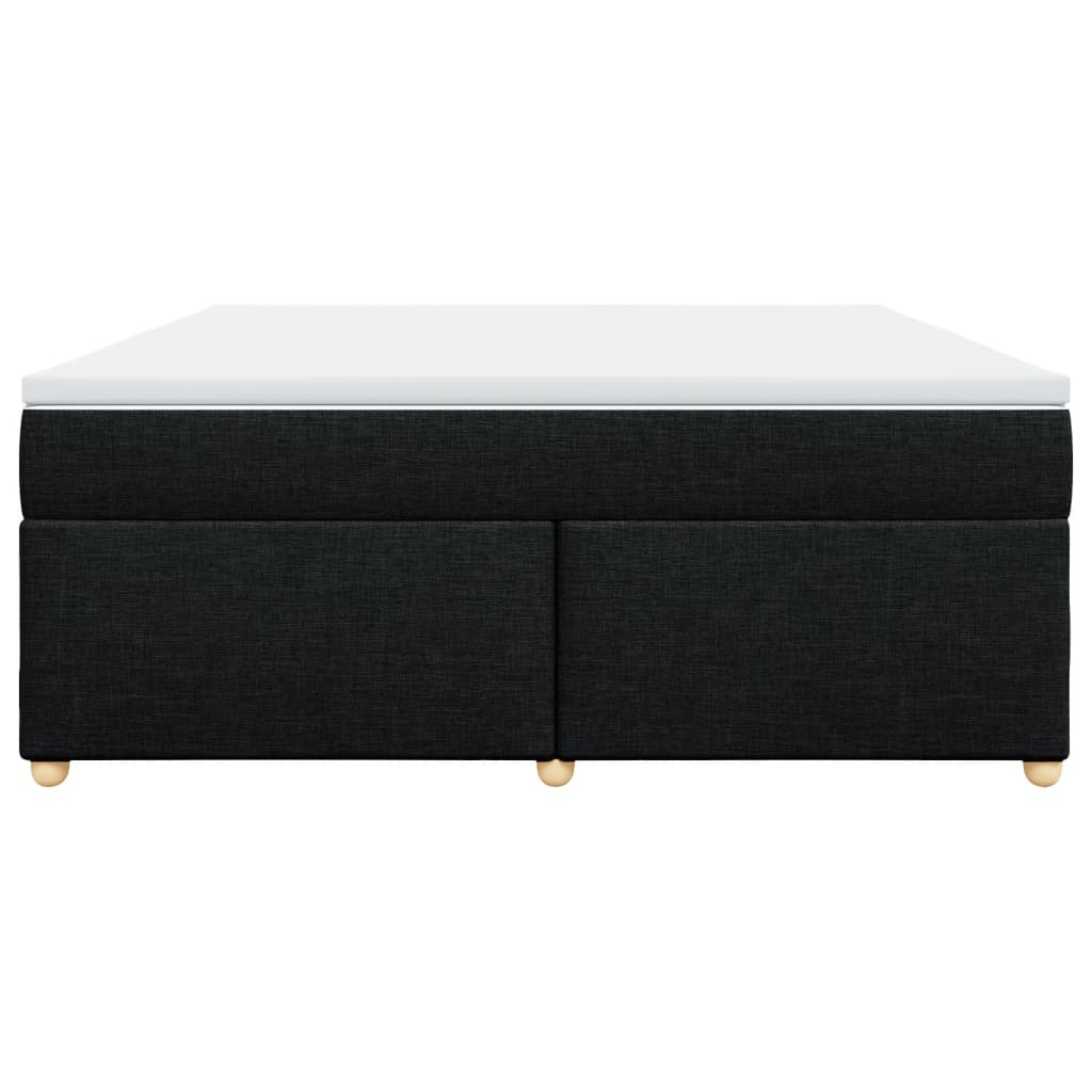 Cama com molas/colchão 180x200 cm tecido preto