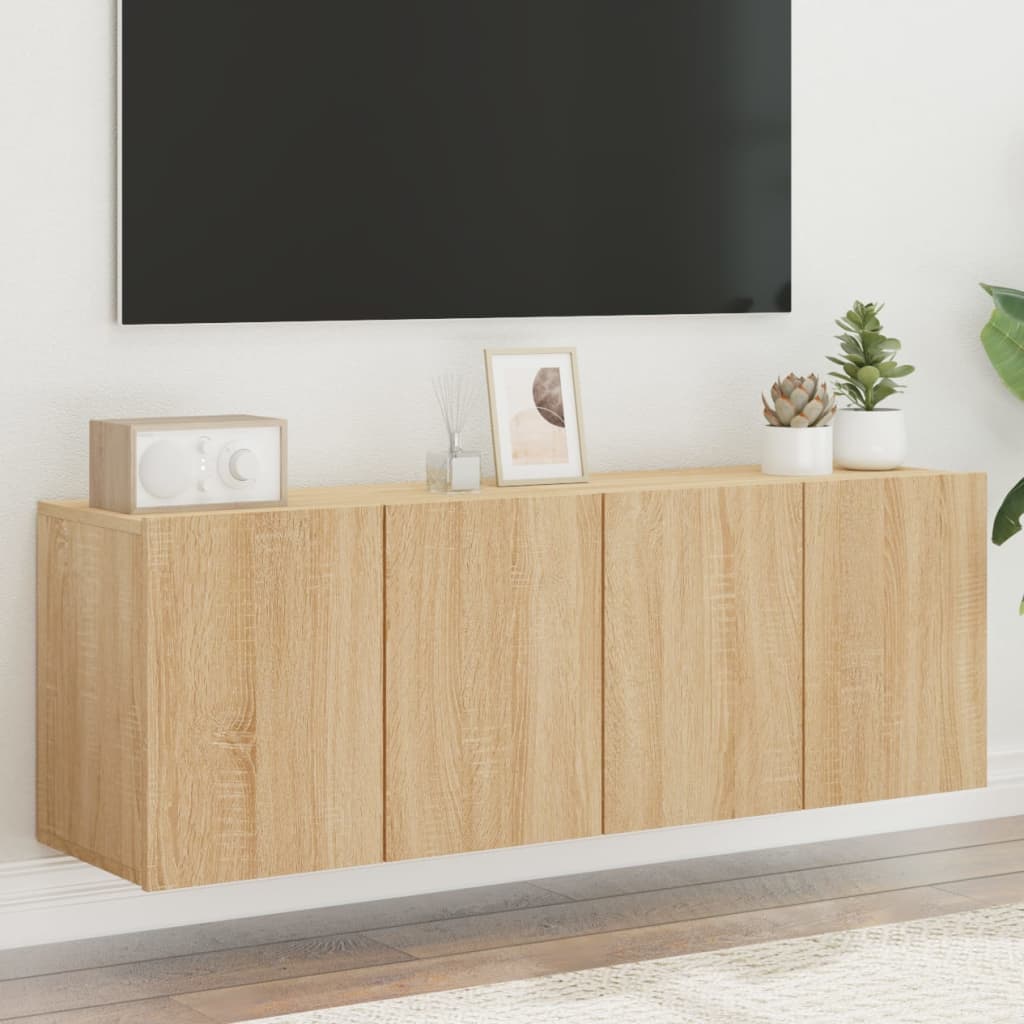 Móveis de parede para TV 2 pcs 60x30x41 cm carvalho sonoma