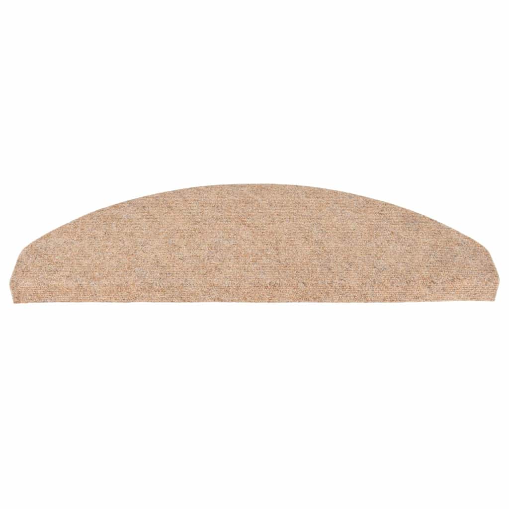 Tapetes de escada adesivos 20 pcs 65x22,5x3,5 cm bege