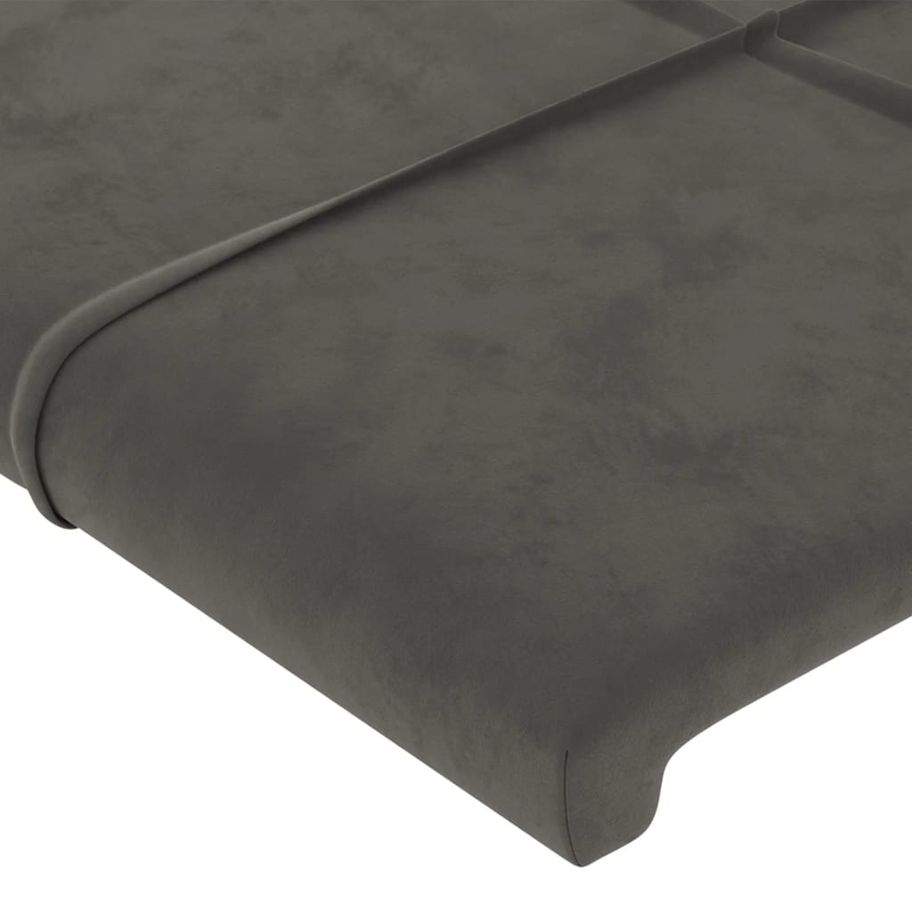 Cabeceiras cinzento-escuro 180x5x78/88 cm veludo
