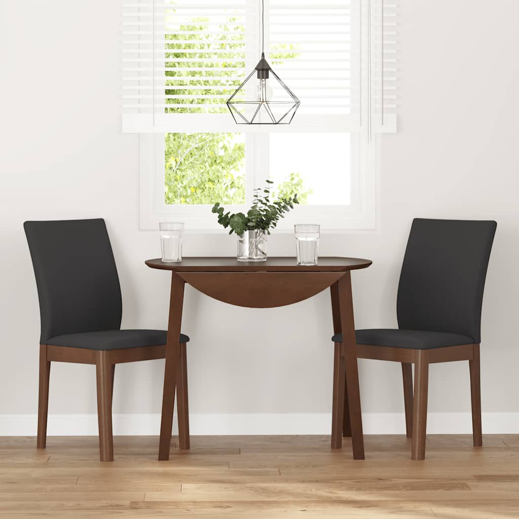 Cadeiras de jantar com almofadões 2 pcs madeira maciça castanho