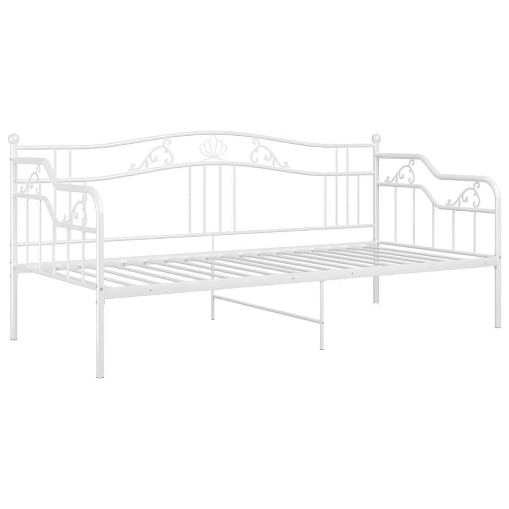 Sofá-cama 90x200 cm metal branco