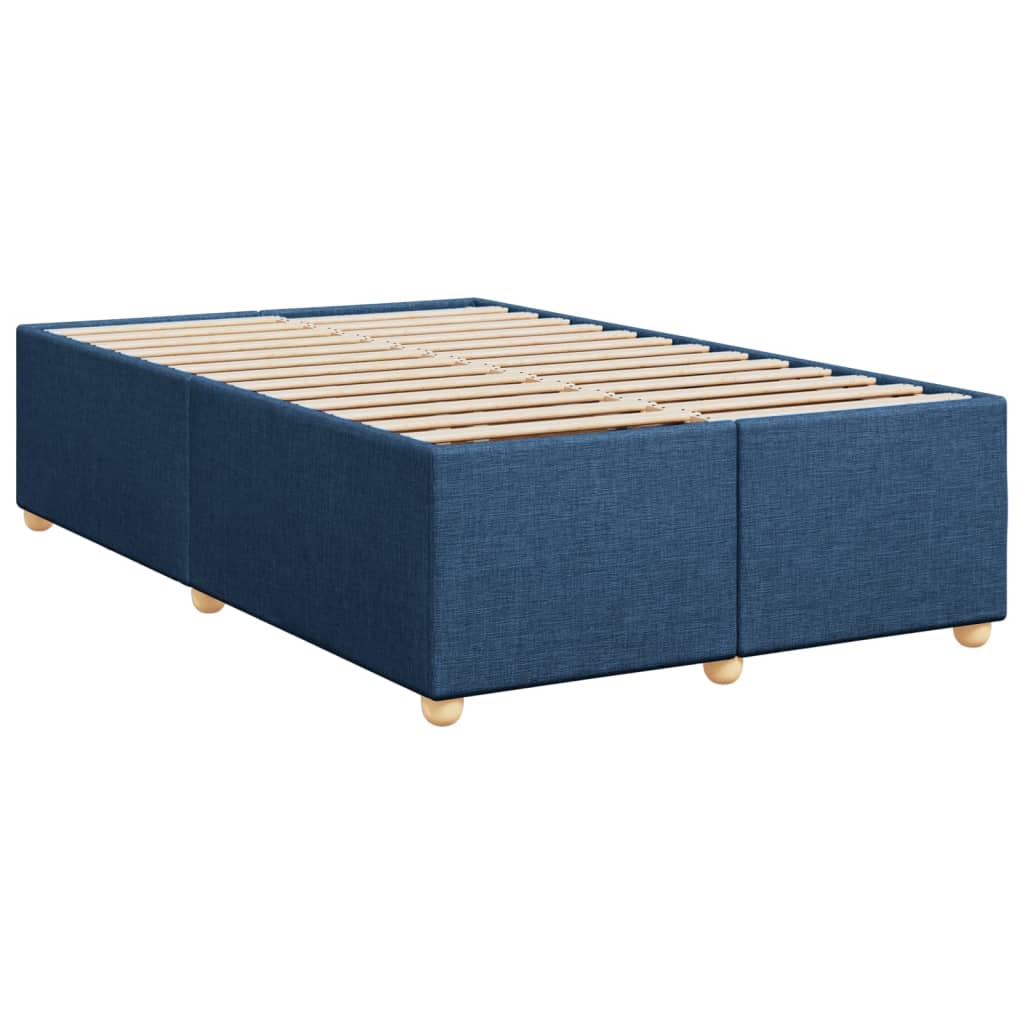 Estrutura de cama sem colchão 120x190 cm tecido azul