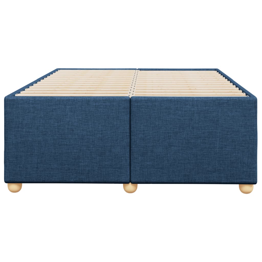 Estrutura de cama sem colchão 120x190 cm tecido azul