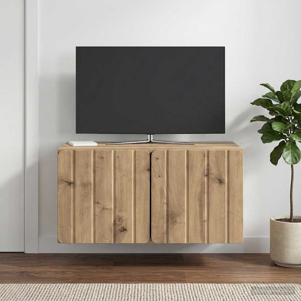 Gabinete de TV de parede 59,5 x 41 x 30 cm carvalho arttisan