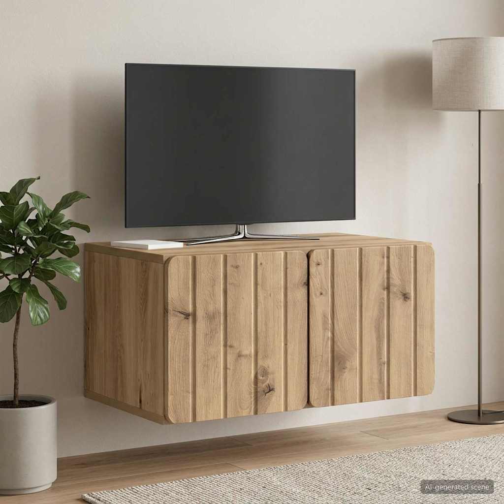 Gabinete de TV de parede 59,5 x 41 x 30 cm carvalho arttisan
