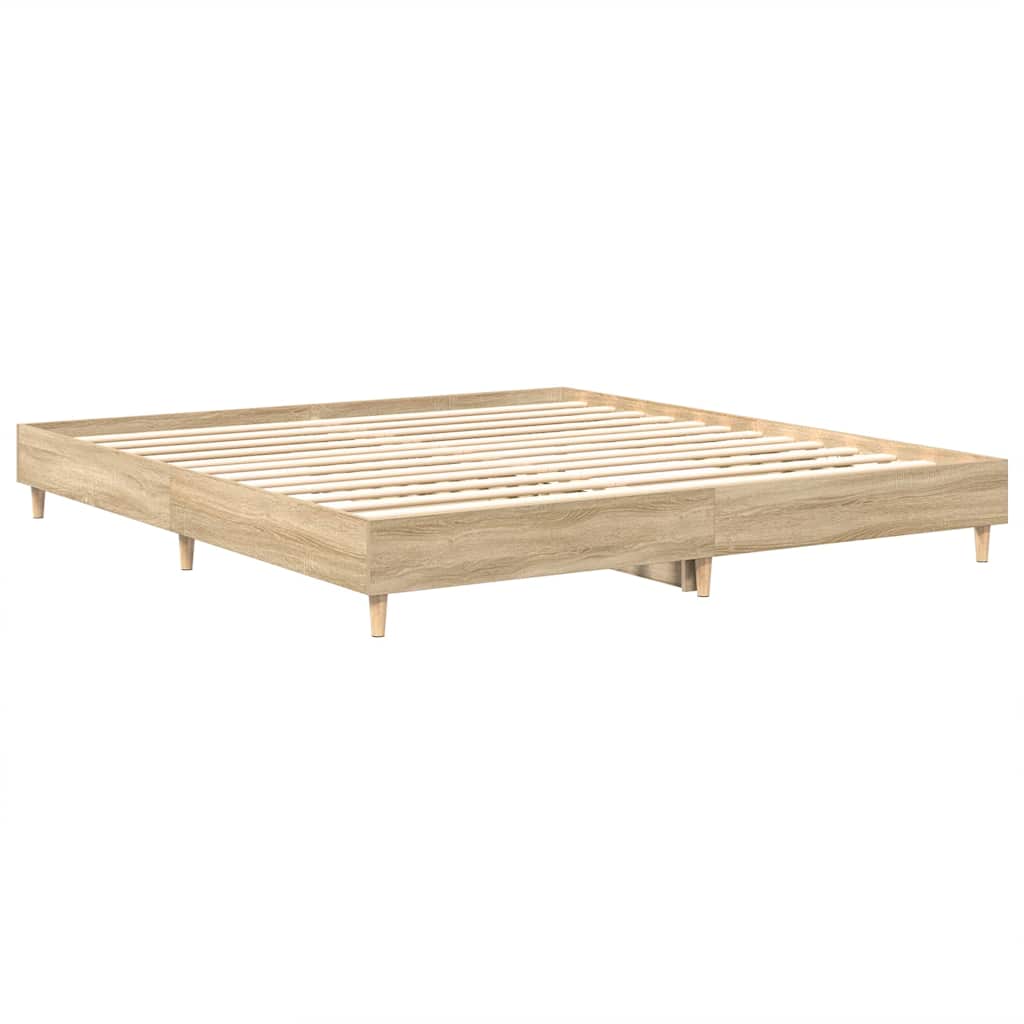 Estrutura cama s/ colchão derivados de madeira carvalho sonoma