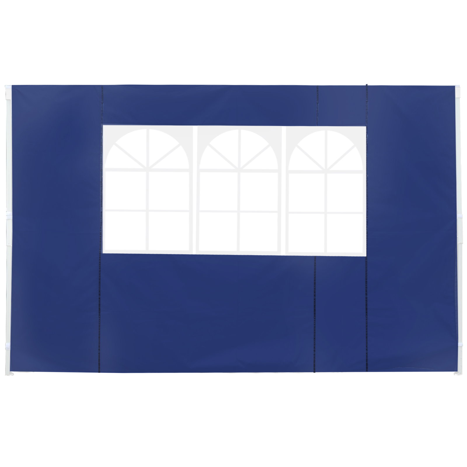 2 Paredes laterais para tenda parede lateral de tecido oxford com 2 janelas 3x2 m azul
