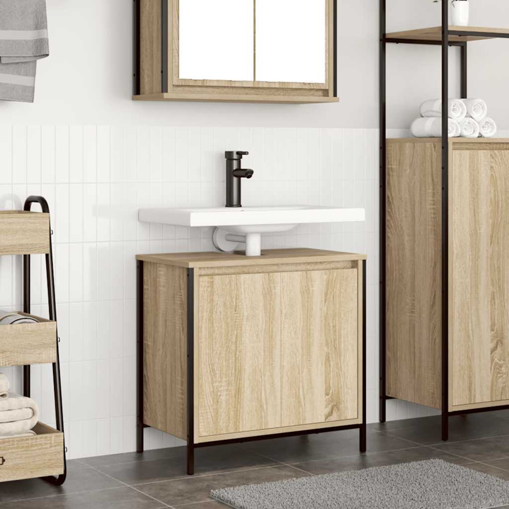 Armário para lavatório de banheiro sonoma oak 60x34,5x60 cm