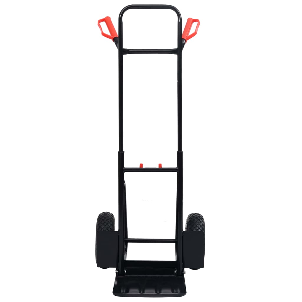 Carrinho de mão telescópico 200 kg preto e vermelho