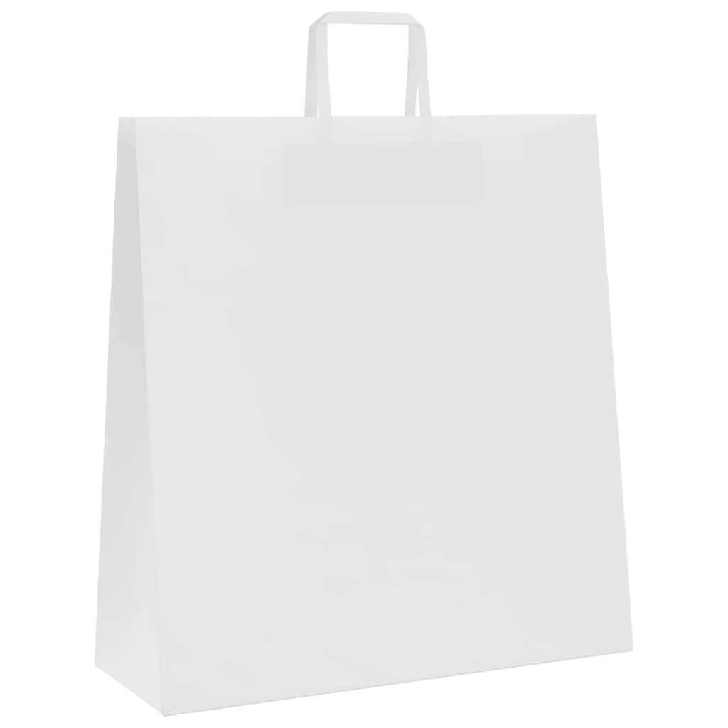 Sacos de papel 250 unid com alças branco 45x17x48 cm