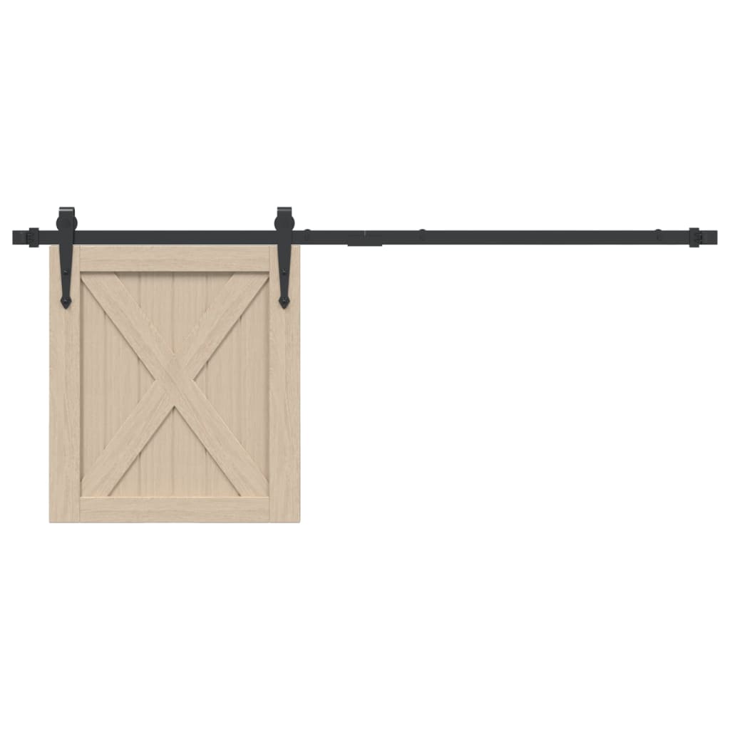 Mini kit p/ porta de armário deslizante 122cm aço carbono preto