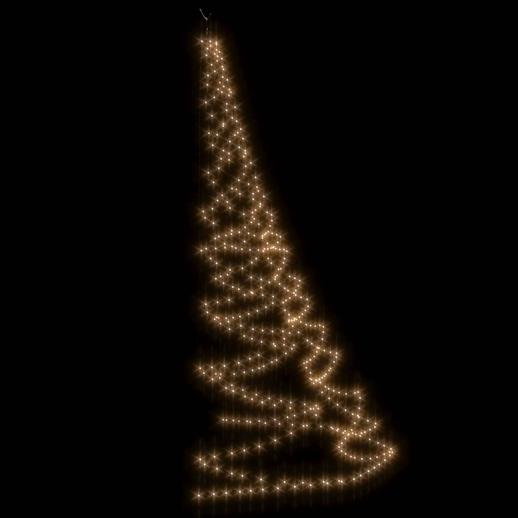 Árvore de natal parede 720 luzes LED 5 m int/ext branco quente
