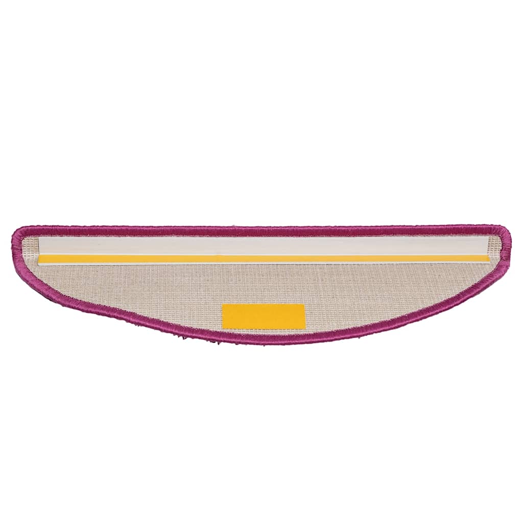 Tapetes de escada 30 peças 56x17x3 cm violeta semicircular