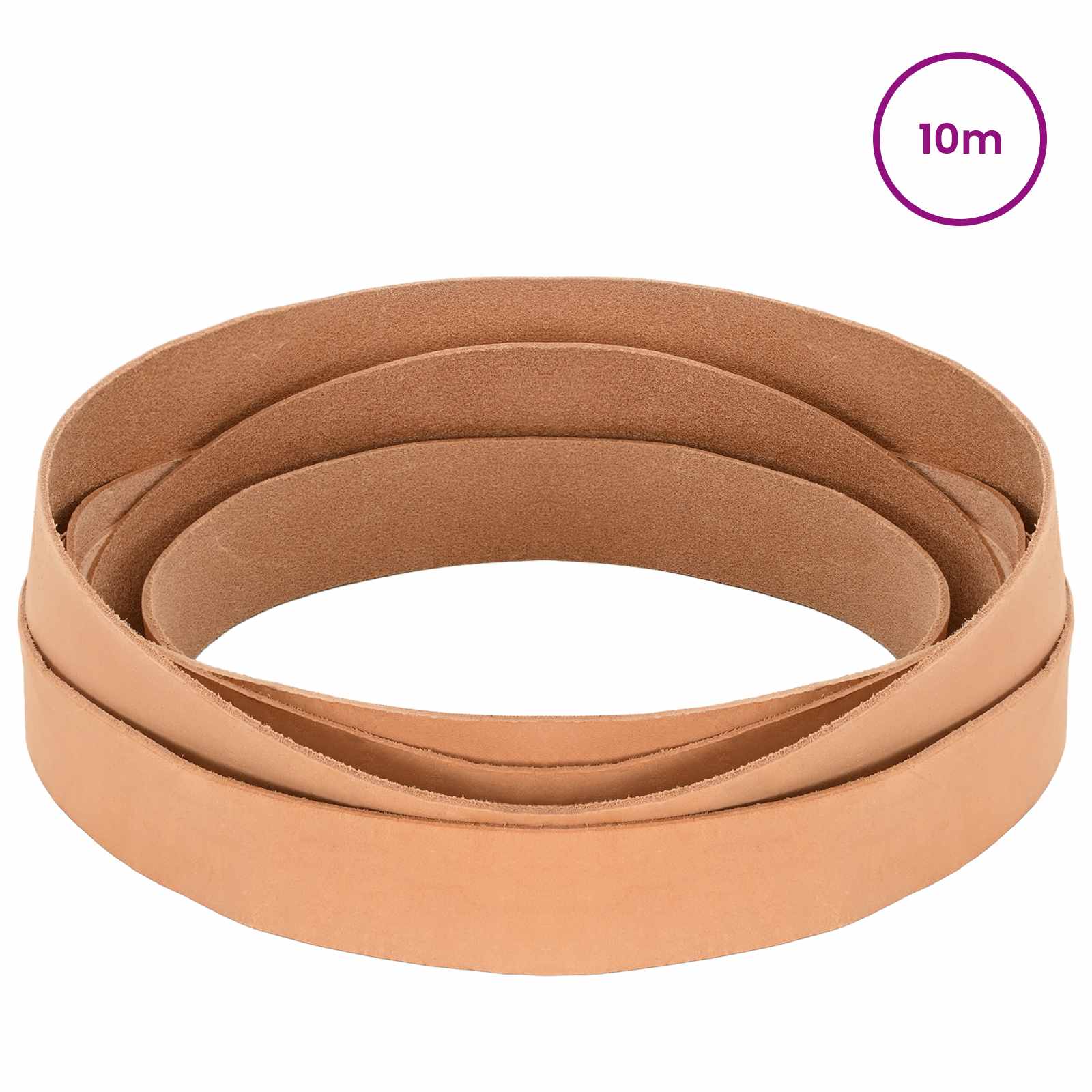 Pulseira de couro marrom claro 1000 x 3,5 cm couro