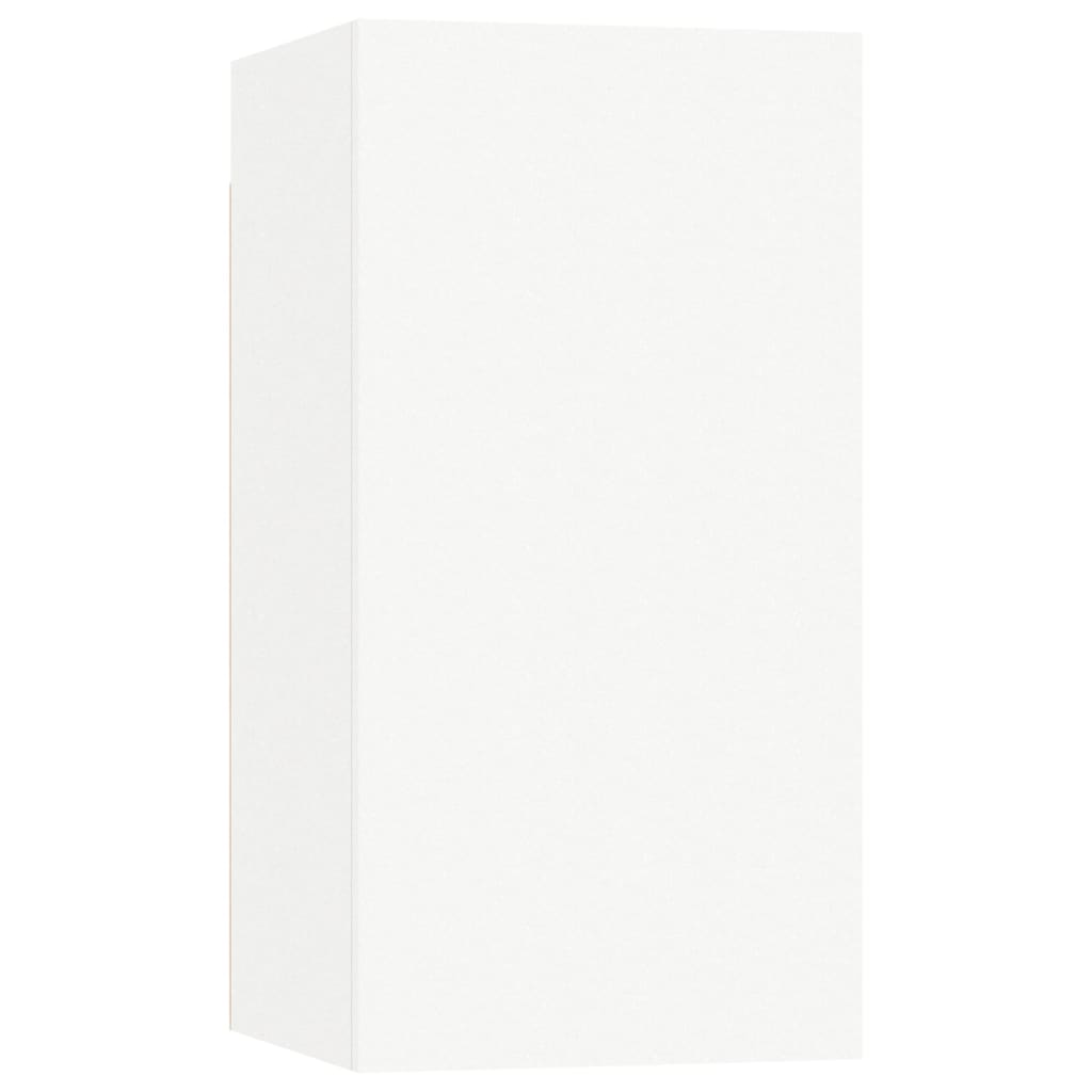4 Pcs conjunto de móveis de TV derivados de madeira branco