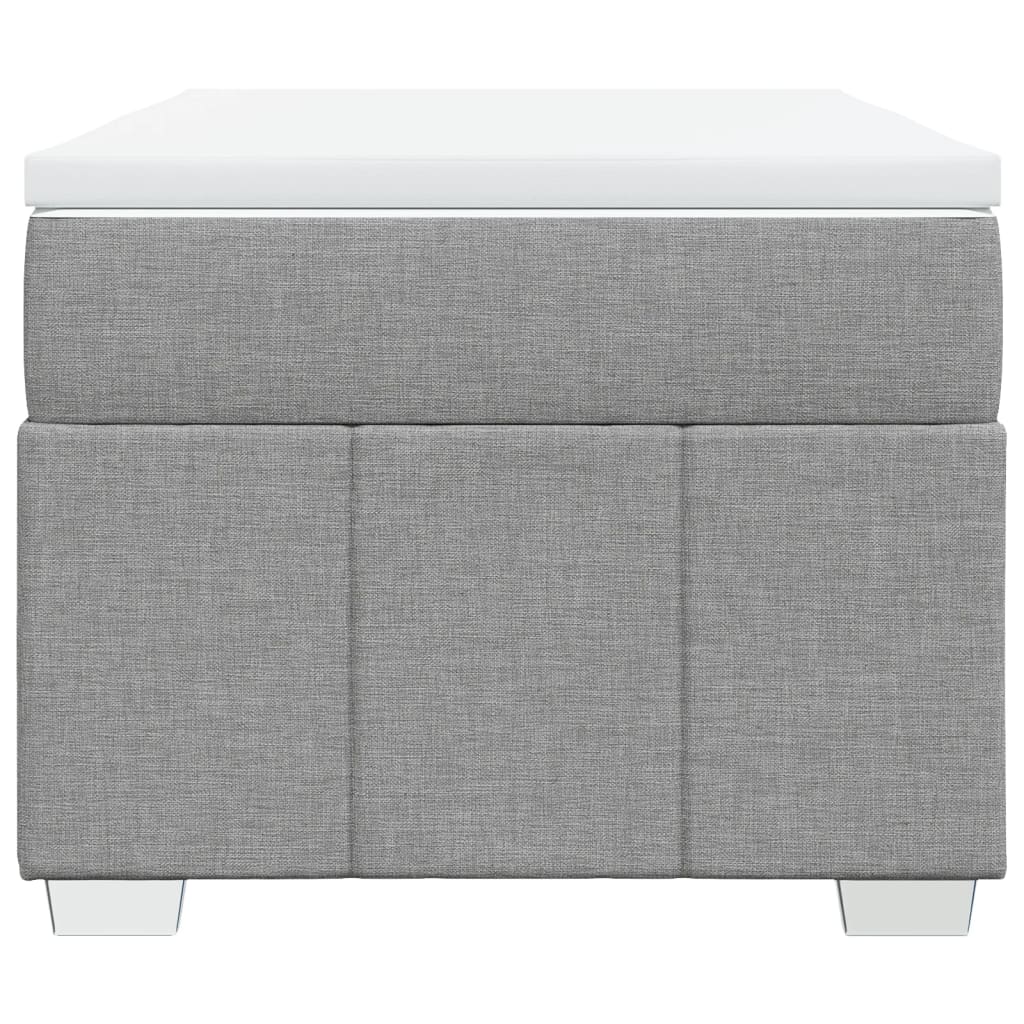 Cama com molas/colchão 90x200 cm tecido cinza-claro