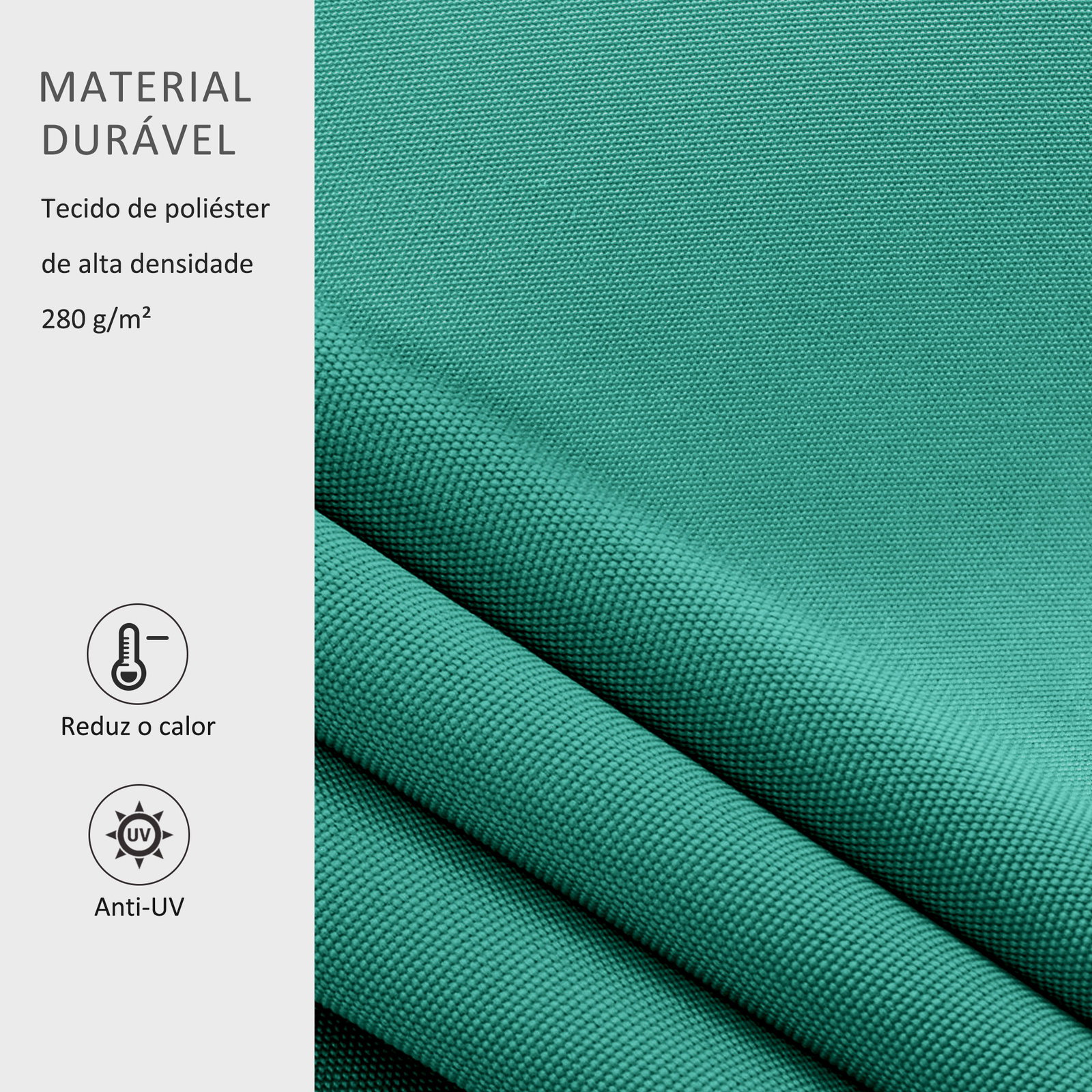 Toldo manual 395x245 cm toldo de varanda pátio com manivela de alumínio e tecido de poliéster 280 g/m² verde