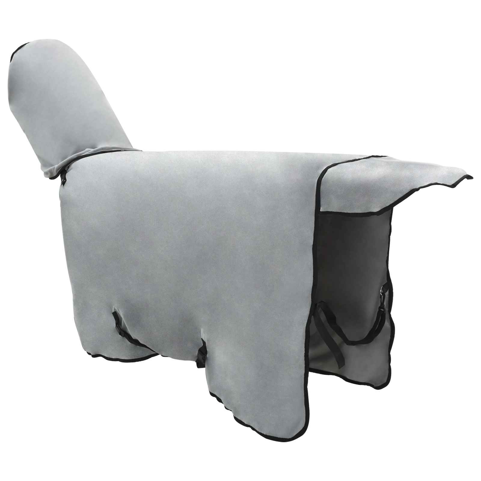 Cobertor de cavalo cinza claro total e rosa 75 cm poliéster