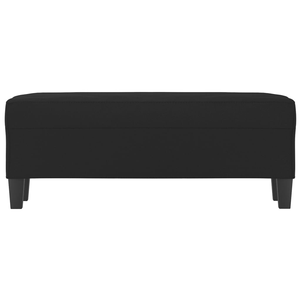 Banco 100x35x41 cm tecido de microfibra preto