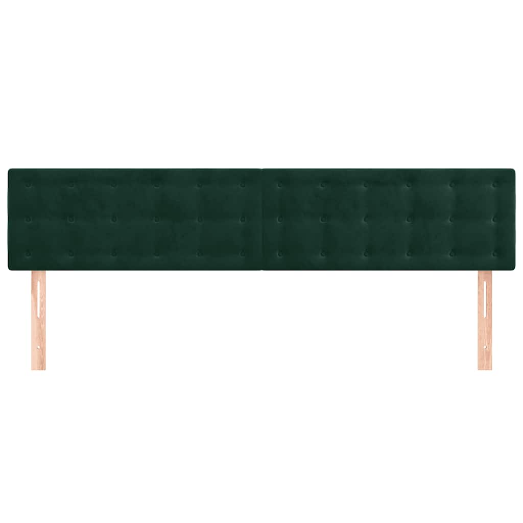 Cabeceiras verde-escuro 160x5x78/88 cm veludo