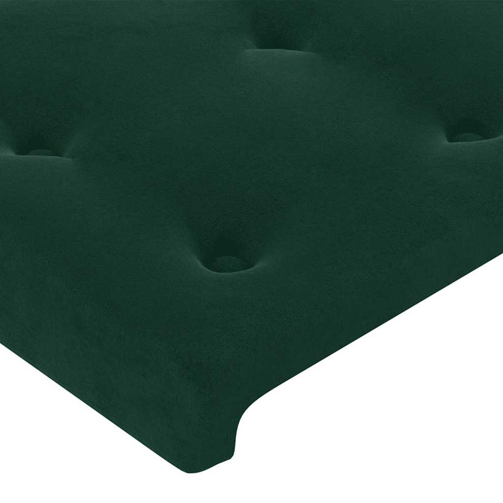 Cabeceiras verde-escuro 160x5x78/88 cm veludo