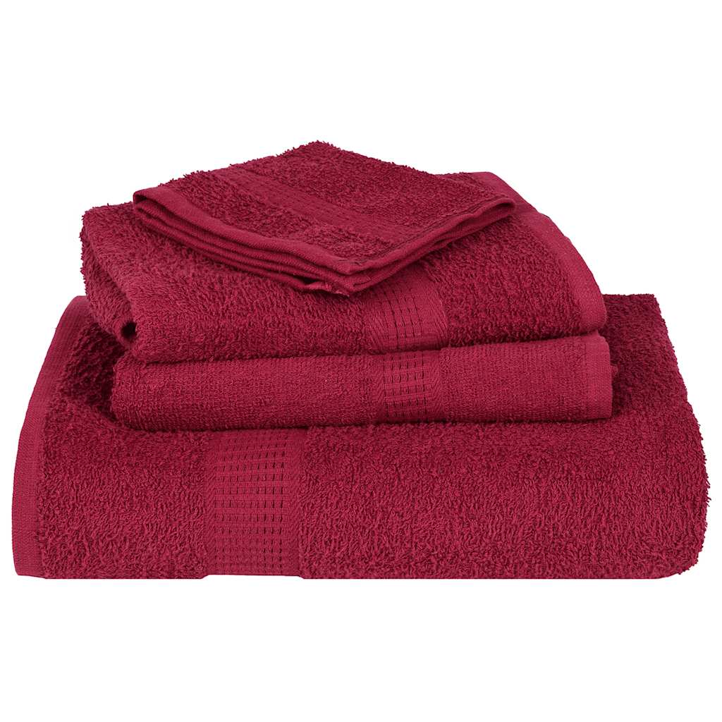 12 Pcs conjunto de toalhas frogn 360 g/m² bordô