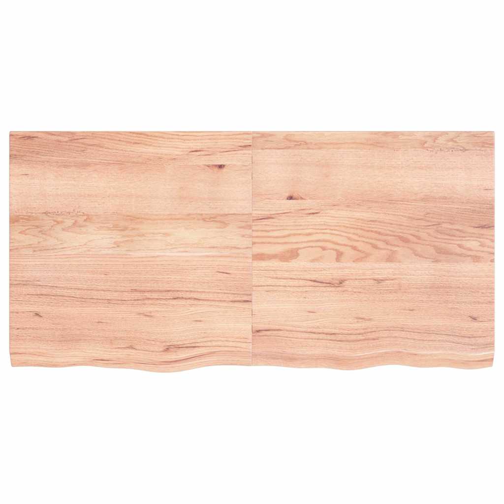 Bancada p/ wc 120x60x(2-4) cm madeira maciça tratada castanho