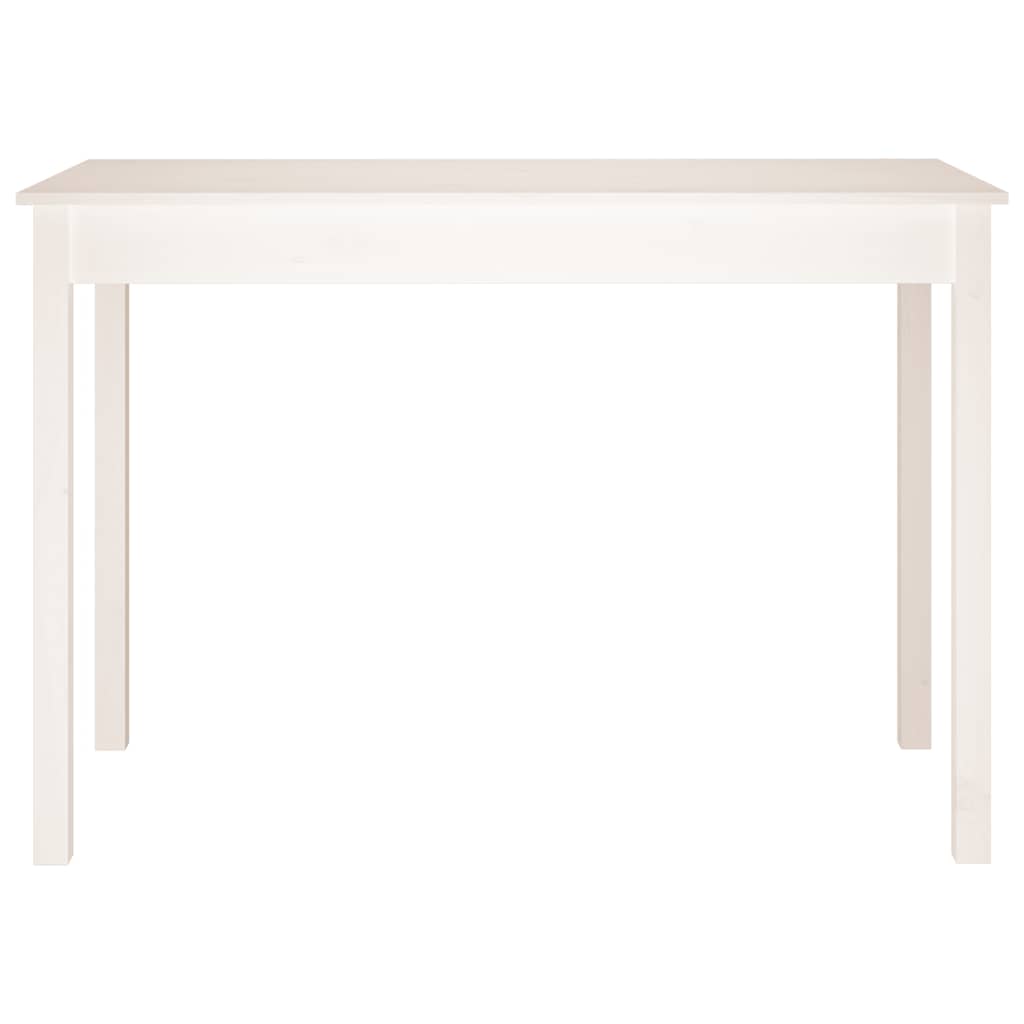 Mesa de jantar 110x55x75 cm madeira de pinho maciça branco