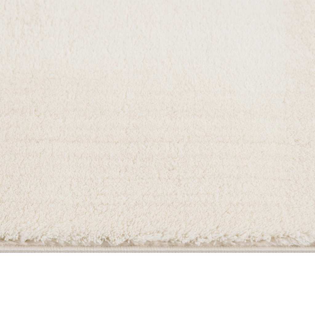 Tapete felpudo, creme e branco, 120x183 cm, poliéster