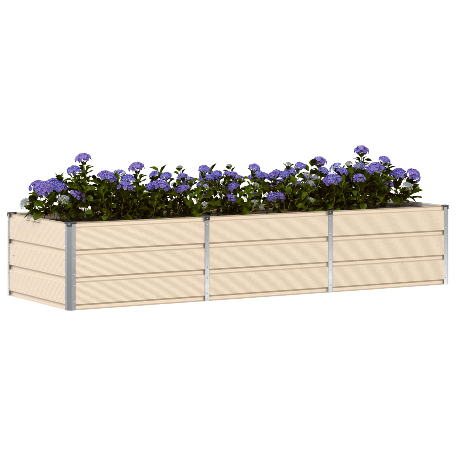 Floreira ivory 240 x 80 x 45 cm aço