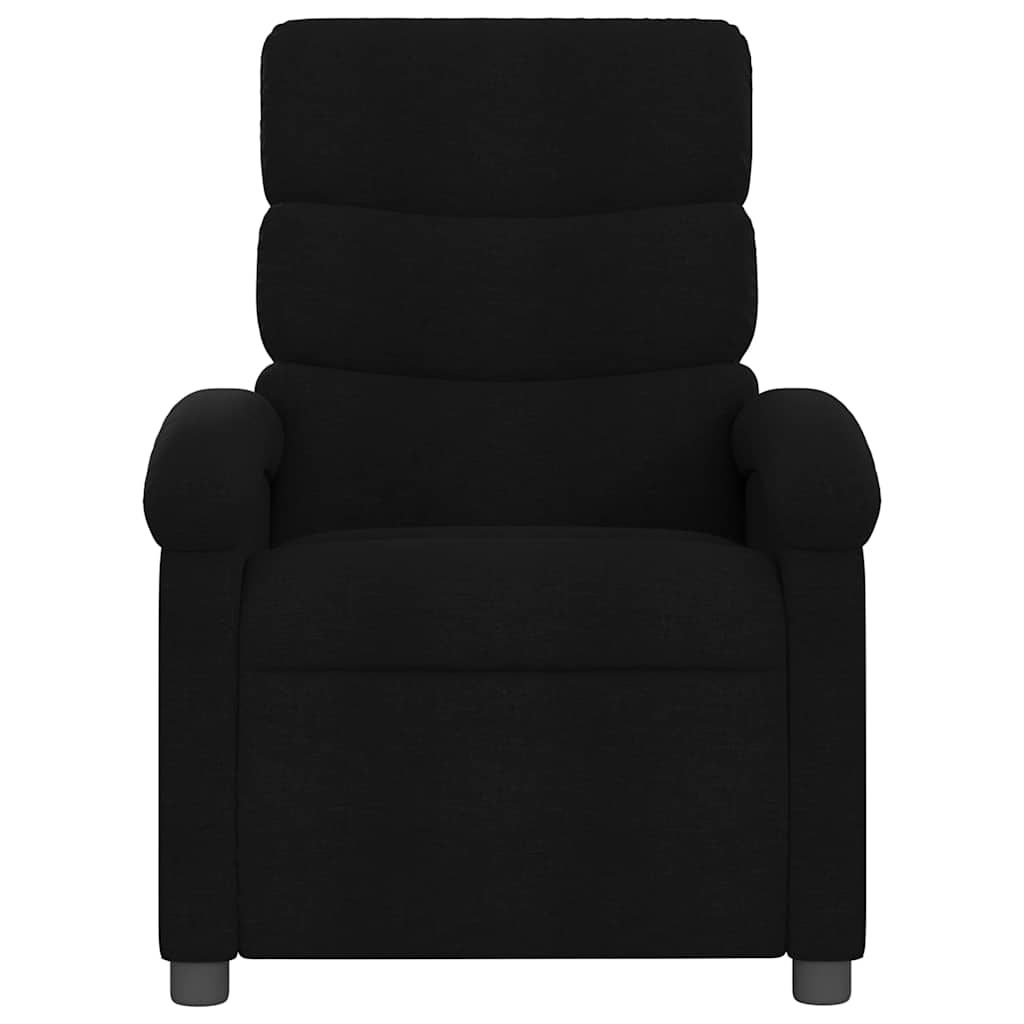 Poltrona de massagem reclinável em tecido preto