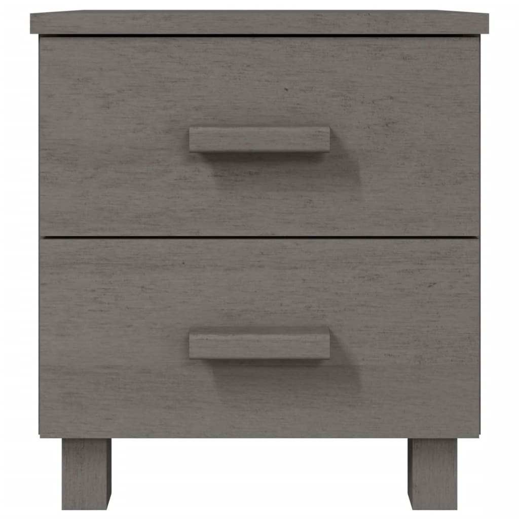 Mesas cabeceira hamar 2 pcs 40x35x44,5 pinho maciço cinza-claro