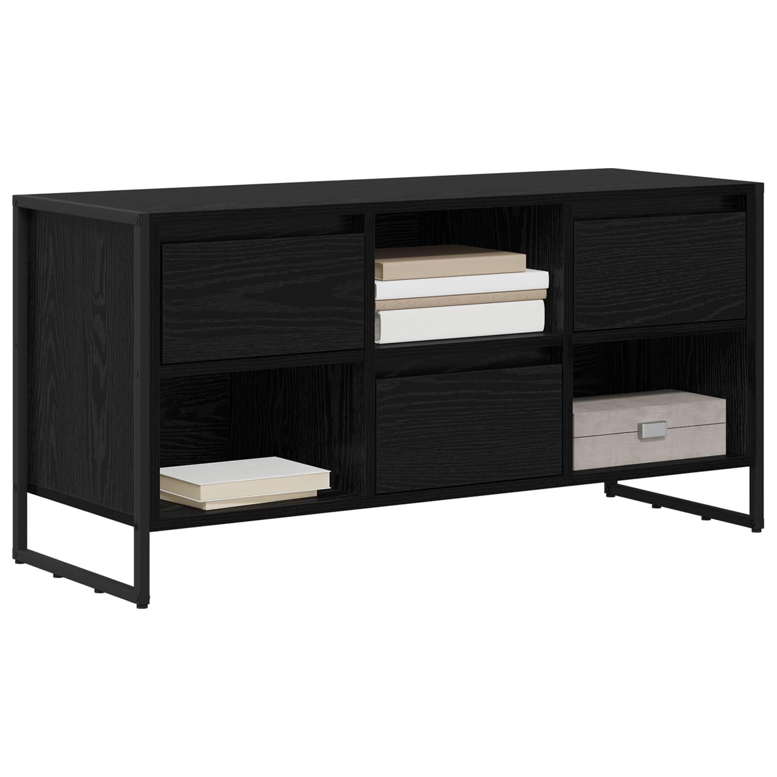 Gabinete para TV 100 x 36 x 49,5 cm carvalho preto