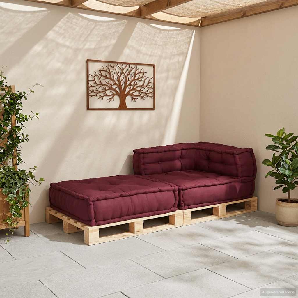 Unidade de sofá modular 70x70x54 cm tecido castanho