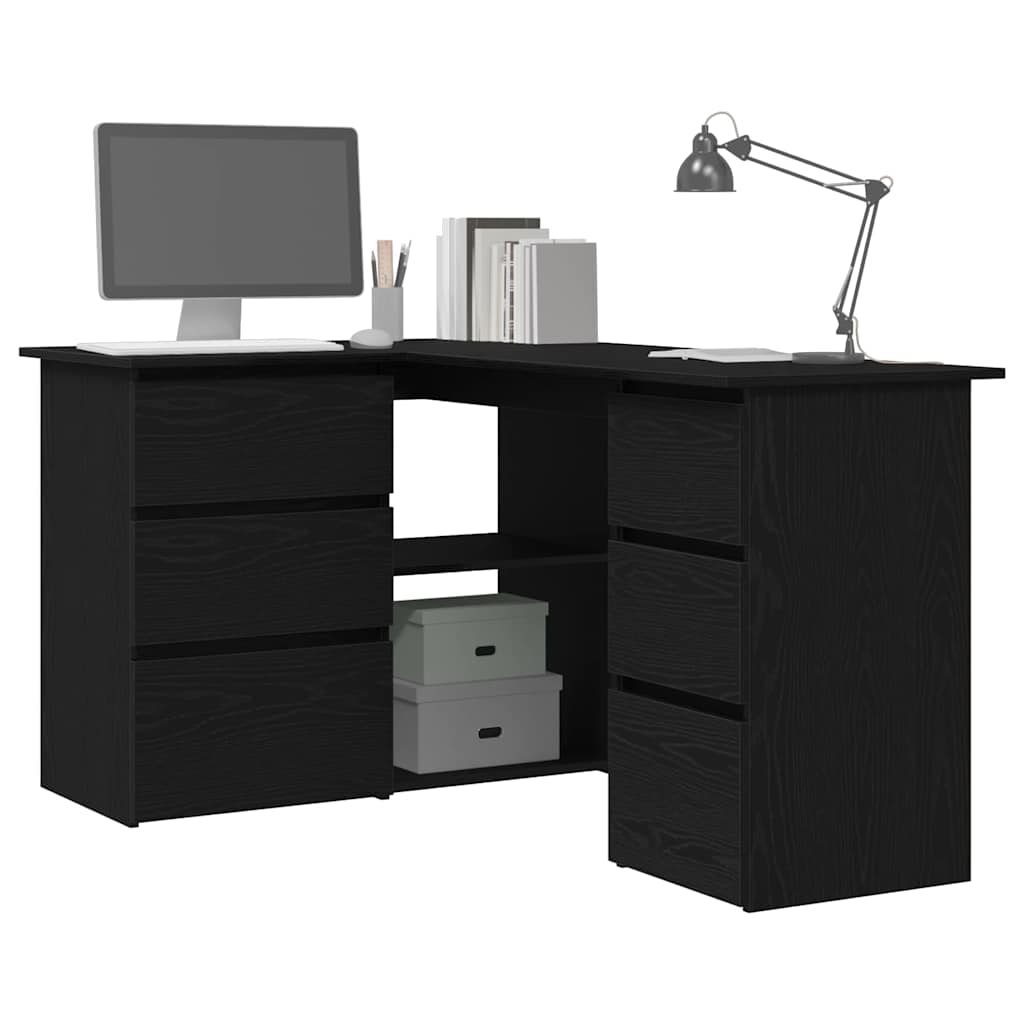 Mesa carvalho preto derivados de madeira 145 x 100 x 76 cm