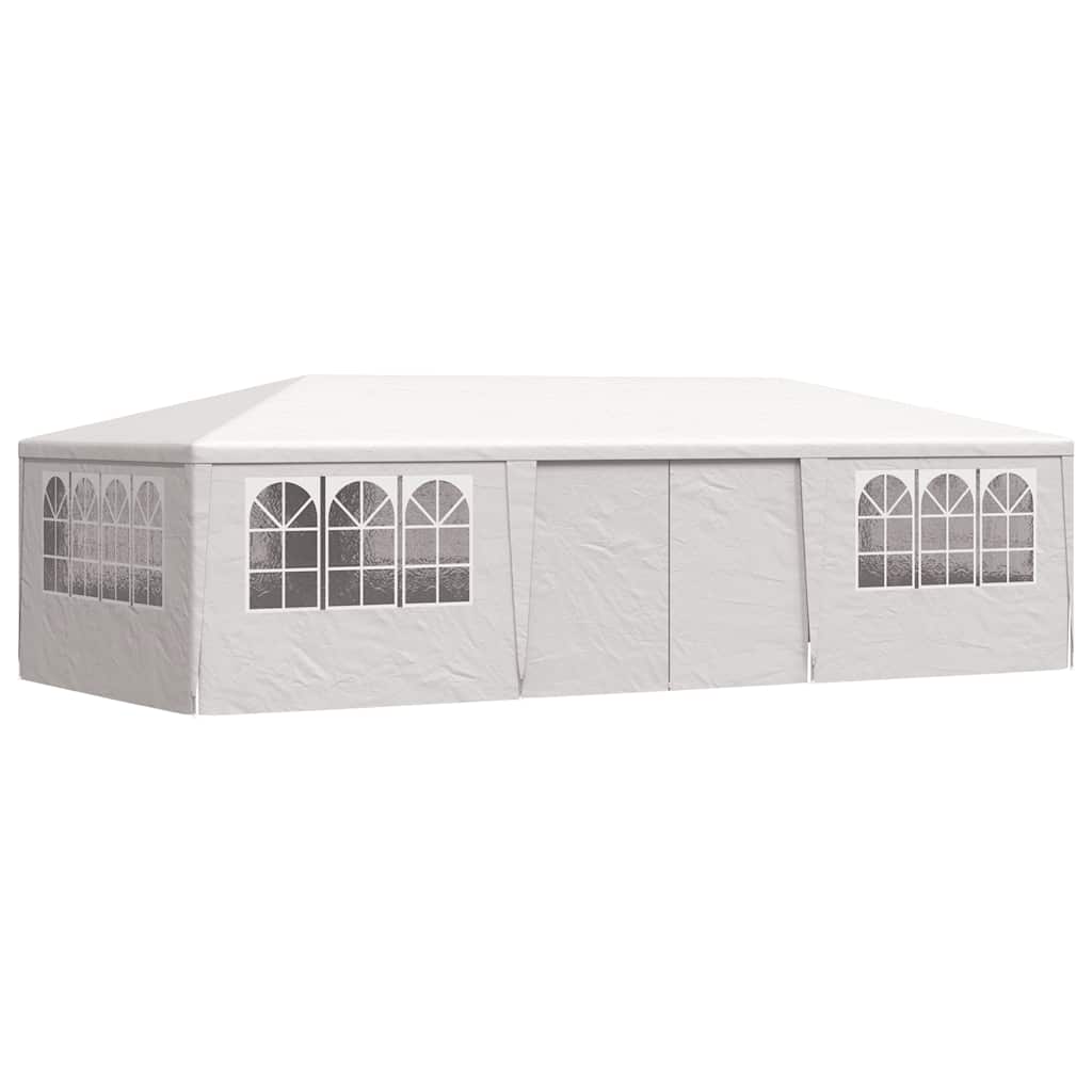 Tenda festas profissional + paredes laterais 4x9m 90g/m² branco