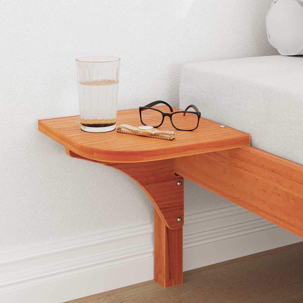 Estrutura da cama marrom cera 75 x 190 cm