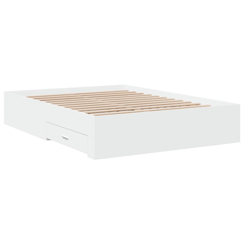 Estrutura cama c/ gavetas 120x190cm derivados de madeira branco