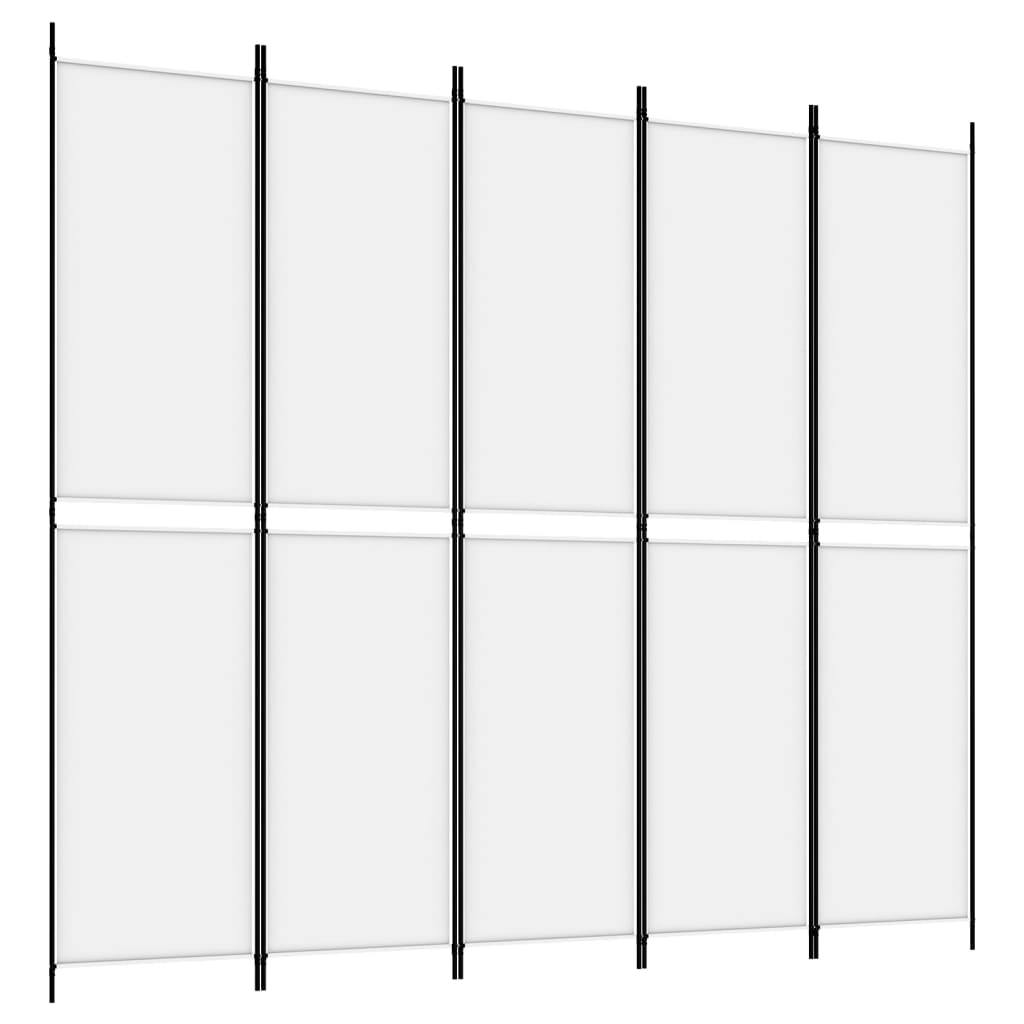 Divisória/biombo com 5 painéis 250x220 cm tecido branco