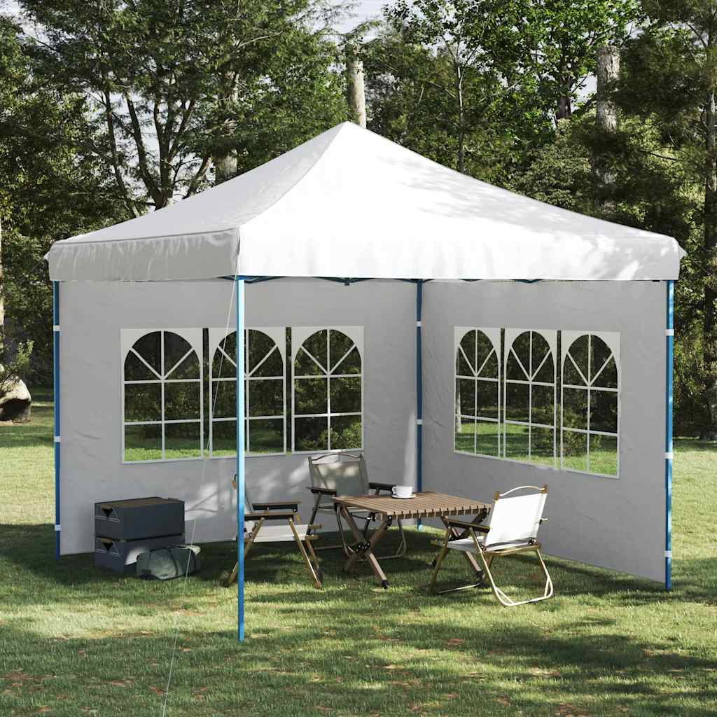 Parede lateral com janela p/ tenda de festas 2 pcs PE branco