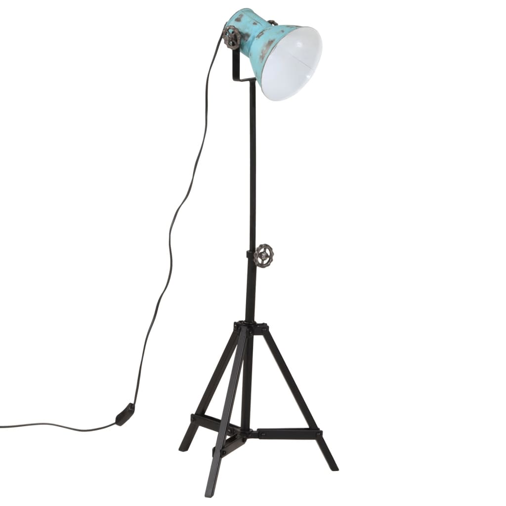Candeeiro de pé 25 w 35x35x65/95 cm e27 azul desgastado