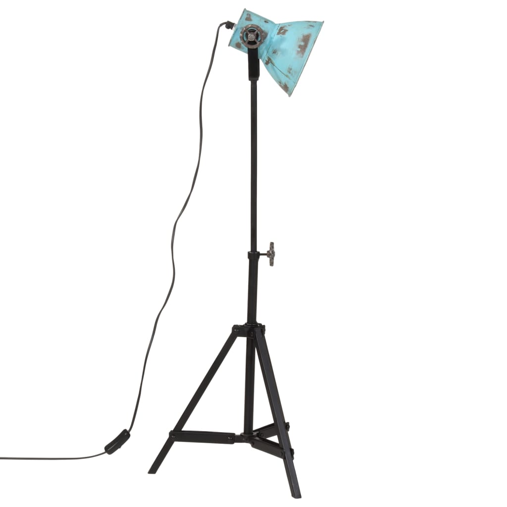 Candeeiro de pé 25 w 35x35x65/95 cm e27 azul desgastado